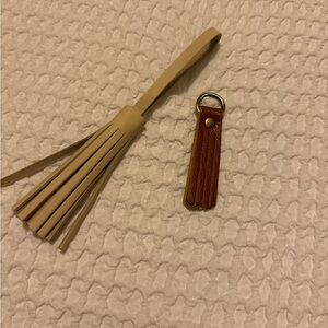 BNNU Bone and Brown Portland Goods Leather Keychain Set